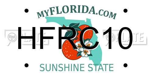 HFRC10 Florida License Plate