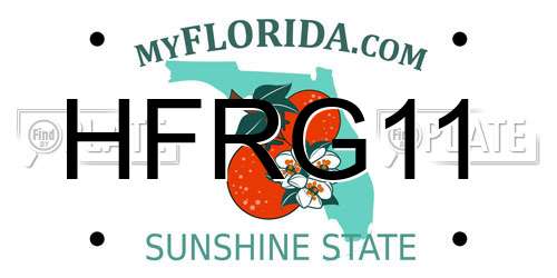 HFRG11 Florida License Plate