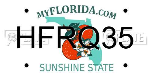 HFRQ35 Florida License Plate