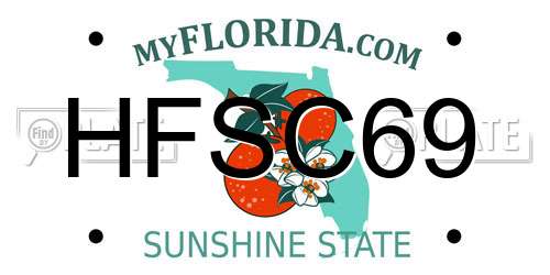 HFSC69 Florida License Plate
