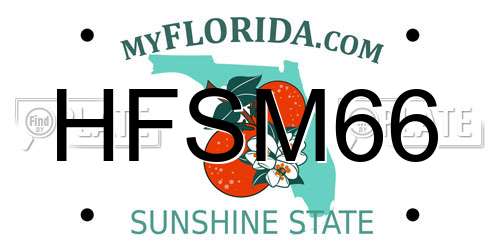 HFSM66 Florida License Plate