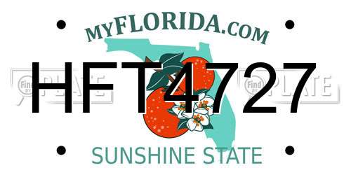 HFT4727 Florida License Plate