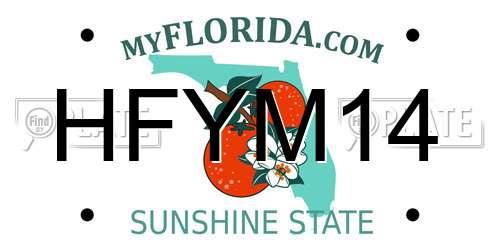 HFYM14 Florida License Plate