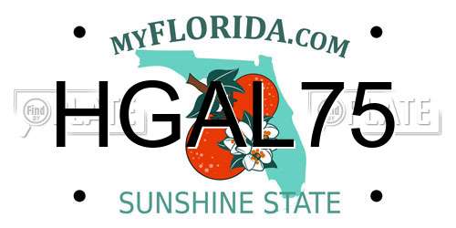 HGAL75 Florida License Plate