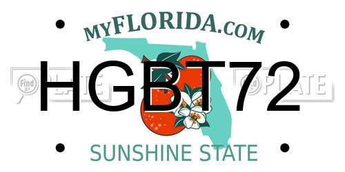 HGBT72 Florida License Plate