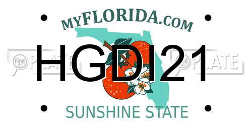HGDI21 Florida License Plate