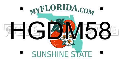 HGDM58 Florida License Plate