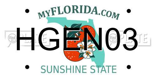 HGEN03 Florida License Plate