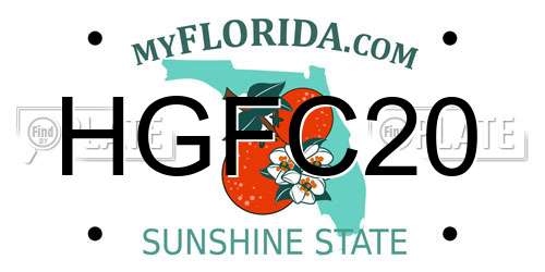 HGFC20 Florida License Plate