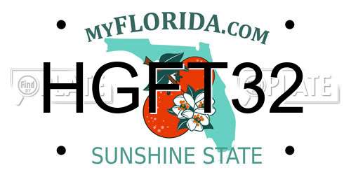 HGFT32 Florida License Plate