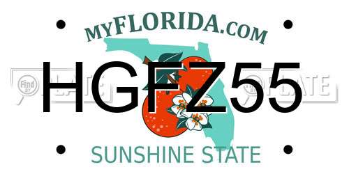 HGFZ55 Florida License Plate