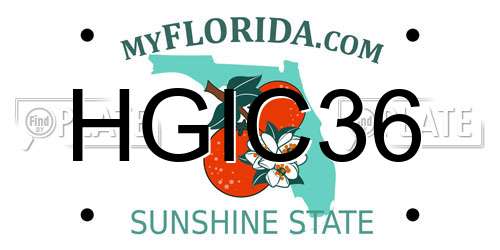 HGIC36 Florida License Plate