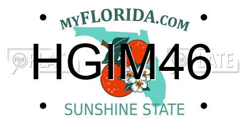 HGIM46 Florida License Plate