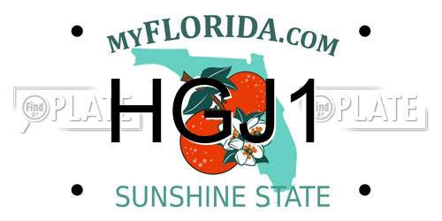 HGJ1 Florida License Plate
