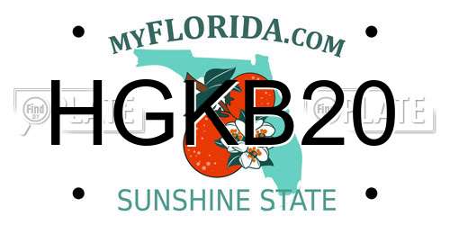 HGKB20 Florida License Plate