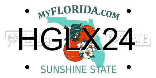 HGLX24 Florida License Plate