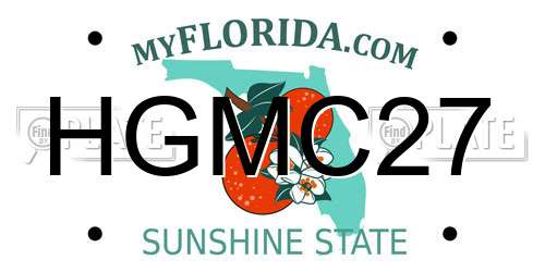 HGMC27 Florida License Plate