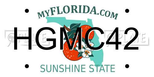 HGMC42 Florida License Plate