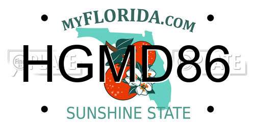 HGMD86 Florida License Plate