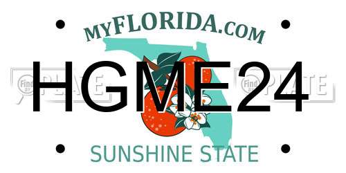 HGME24 Florida License Plate