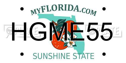 HGME55 Florida License Plate