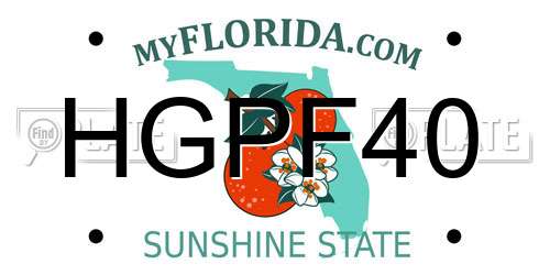 HGPF40 Florida License Plate