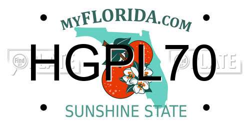 HGPL70 Florida License Plate