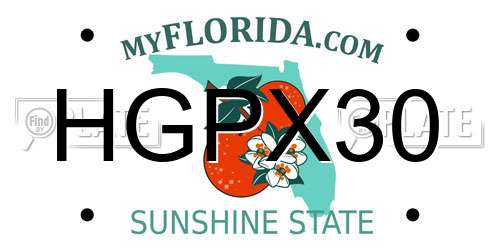 HGPX30 Florida License Plate