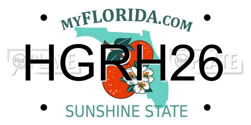 HGRH26 Florida License Plate