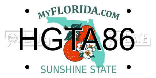 HGTA86 Florida License Plate