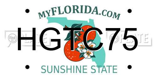 HGTC75 Florida License Plate