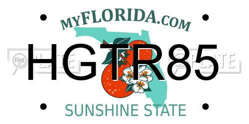 HGTR85 Florida License Plate