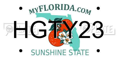 HGTY23 Florida License Plate