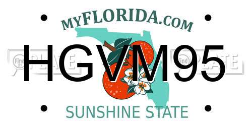 HGVM95 Florida License Plate