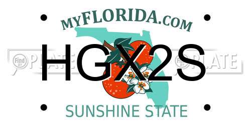 HGX2S Florida License Plate