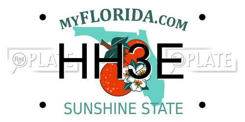 HH3E Florida License Plate