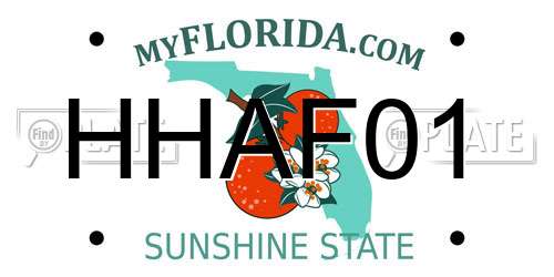 HHAF01 Florida License Plate