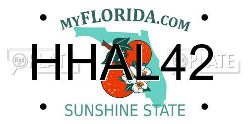 HHAL42 Florida License Plate