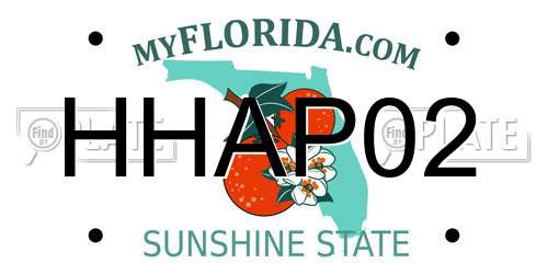 HHAP02 Florida License Plate