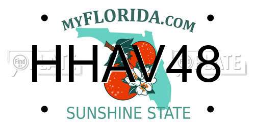 HHAV48 Florida License Plate