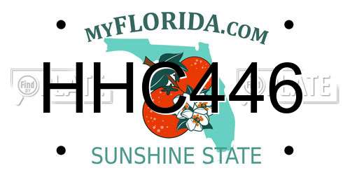 HHC446 Florida License Plate