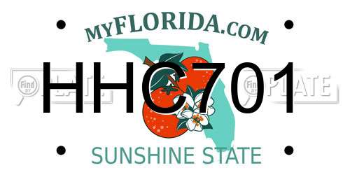 HHC701 Florida License Plate