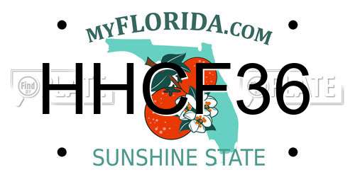 HHCF36 Florida License Plate