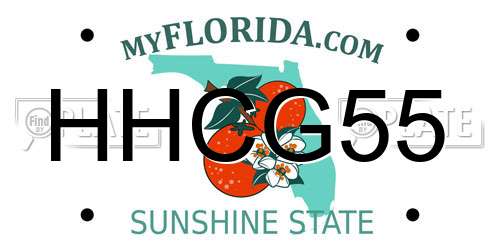 HHCG55 Florida License Plate