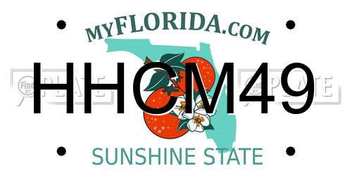 HHCM49 Florida License Plate