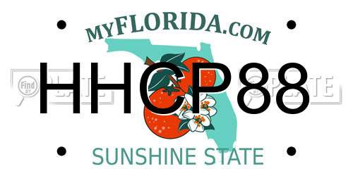 HHCP88 Florida License Plate