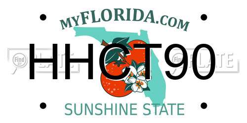 HHCT90 Florida License Plate