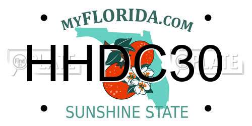 HHDC30 Florida License Plate