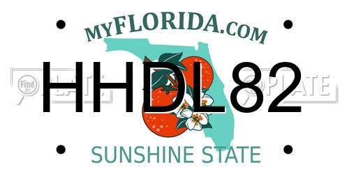 HHDL82 Florida License Plate