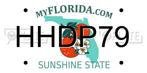 HHDP79 Florida License Plate